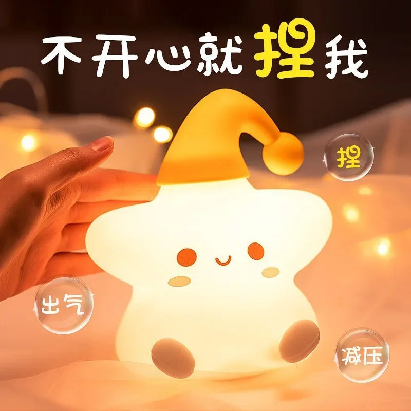 Led Lights Pumpkin Lantern Night Light LED Rechargeable USB Table Lamp Desk Room Decoration Baby Nursery Kids Birthday Gift